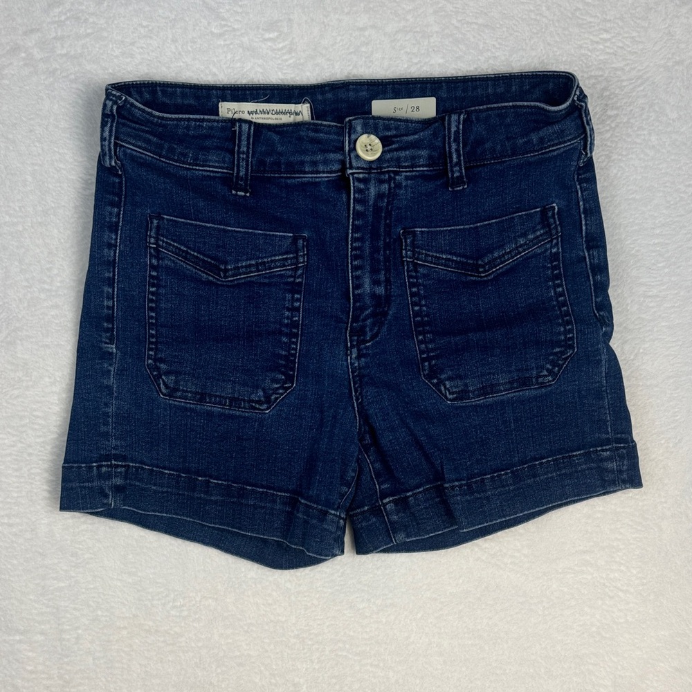 Pilcro Dark Blue Jean Shorts